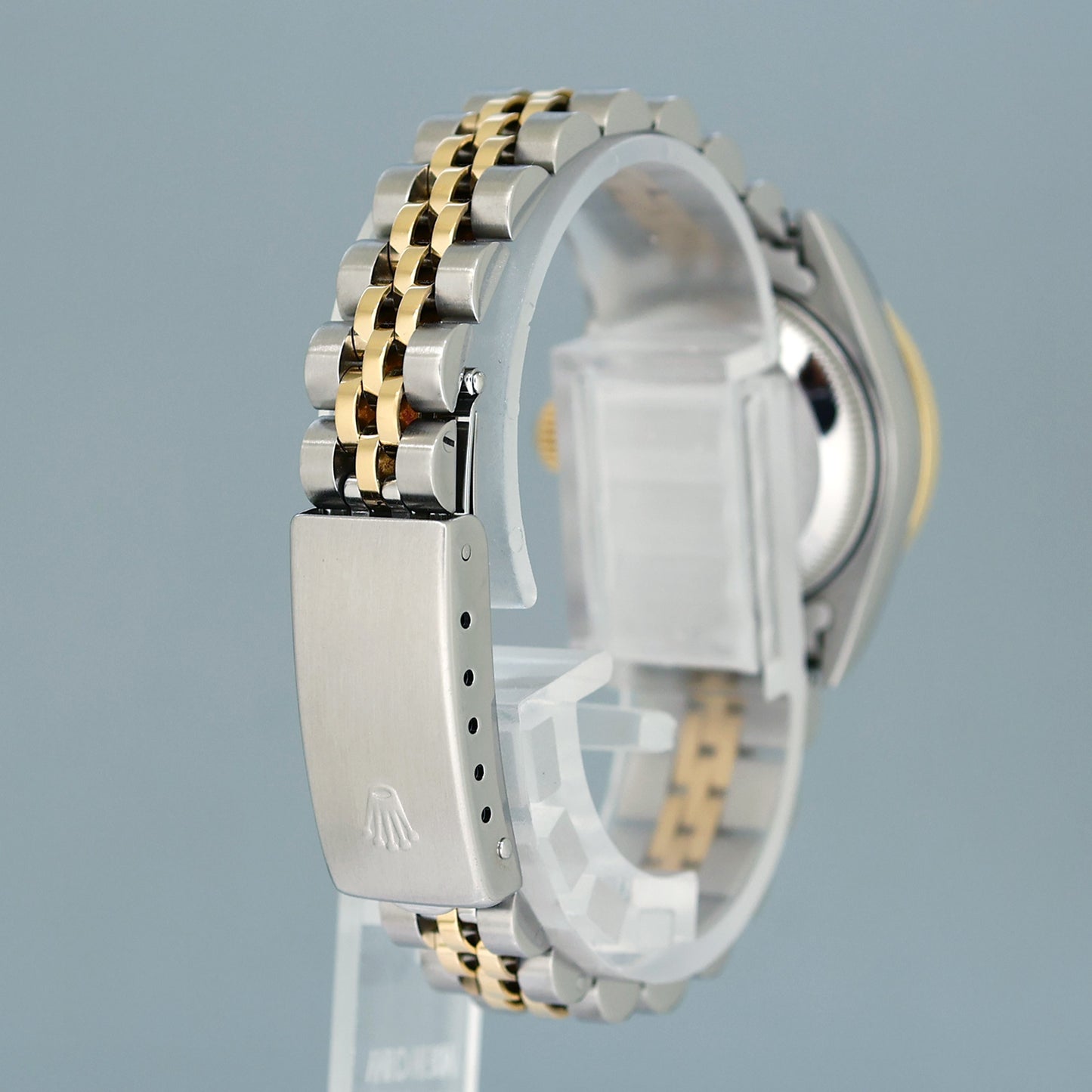 PAPERS Diamond Ladies Rolex DateJust 26mm 69173 Two Tone 18k Gold Steel Silver Watch