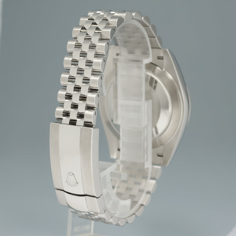 MINT PAPERS Rolex DateJust 126334 Jubilee Black Diamond White Gold Fluted Watch