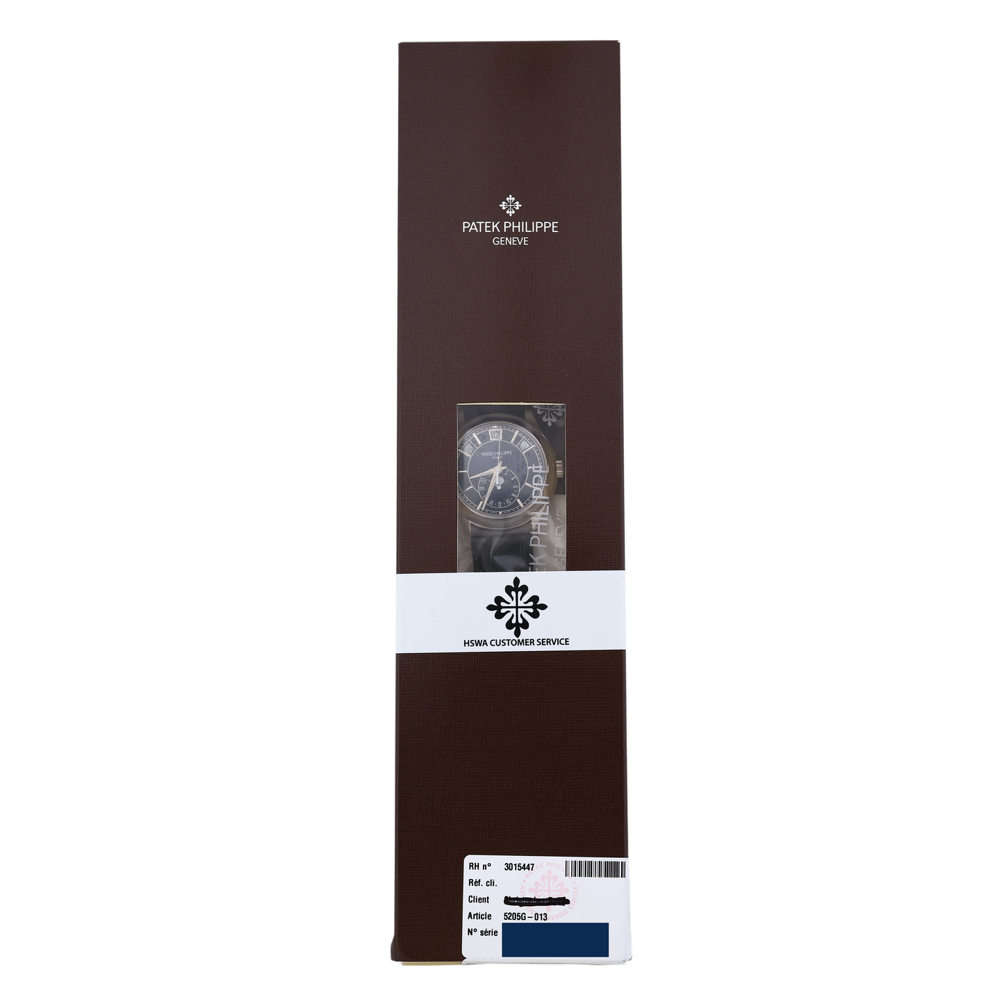 2025 Patek Service PAPERS Patek Philippe 5205G White Gold Annual Calendar Blue Watch