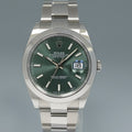 2022 NEW PAPERS Rolex 126300 Mint Green DateJust 41 Steel  Oyster 41mm Watch Box