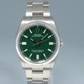 NEW PAPERS Rolex 126000 Oyster Perpetual 36mm Green Watch Box