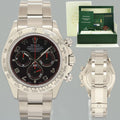 2007 MINT PAPERS Rolex Daytona Black Racing Dial 116509 White Gold 40mm Watch Box