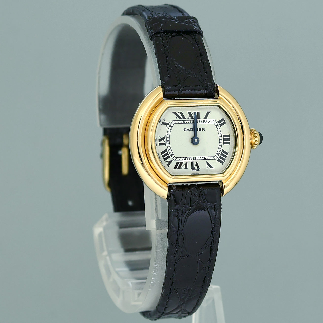 Ladies Vintage Cartier Ellipse 6708 18K Yellow Gold 26mm Watch