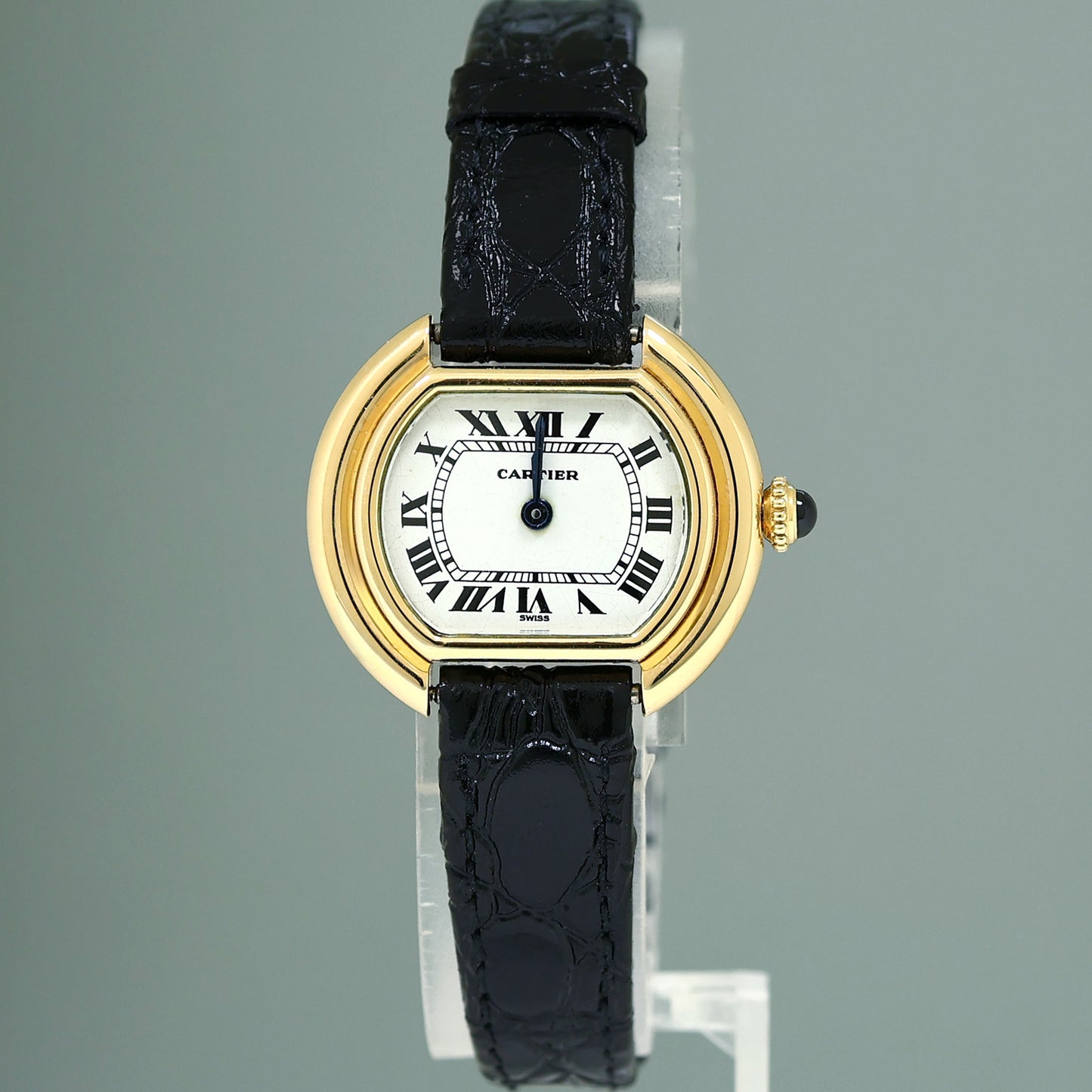 Ladies Vintage Cartier Ellipse 6708 18K Yellow Gold 26mm Watch