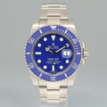 MINT Rolex Submariner Smurf 116619 White Gold Blue 40mm Ceramic Watch Box