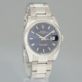 MINT Rolex Oyster 115200 Blue Stick Oyster Perpetual Date 34mm Watch Box