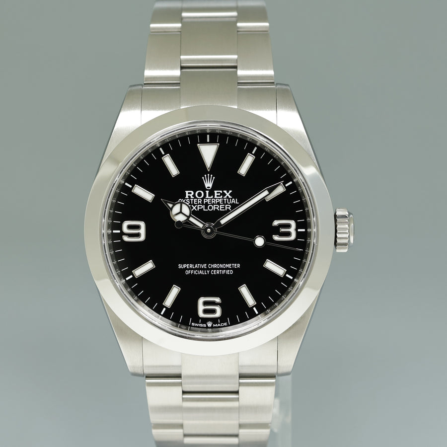 2025 NEW PAPERS Rolex 224270 Explorer Black Arabic Dial Steel 40mm Oyster Watch Box