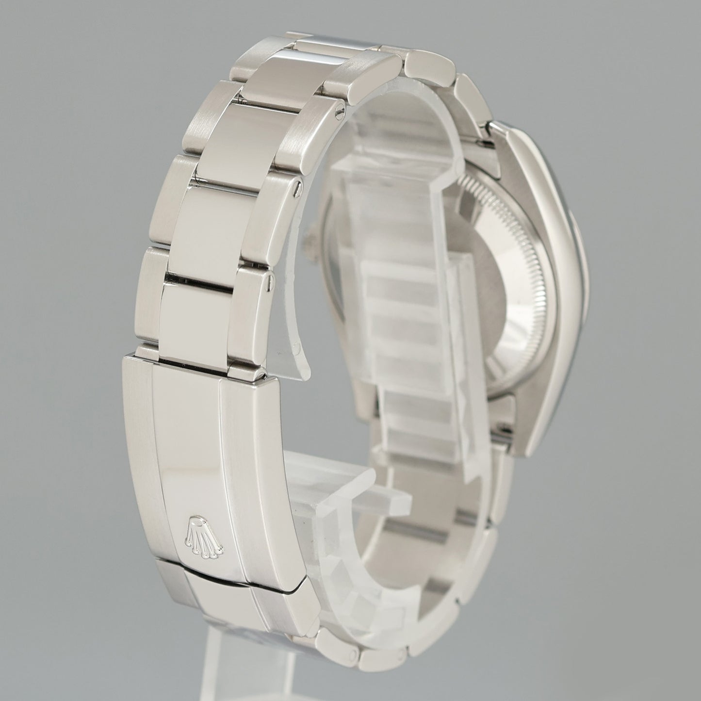 MINT Rolex Oyster 115200 Blue Stick Oyster Perpetual Date 34mm Watch Box