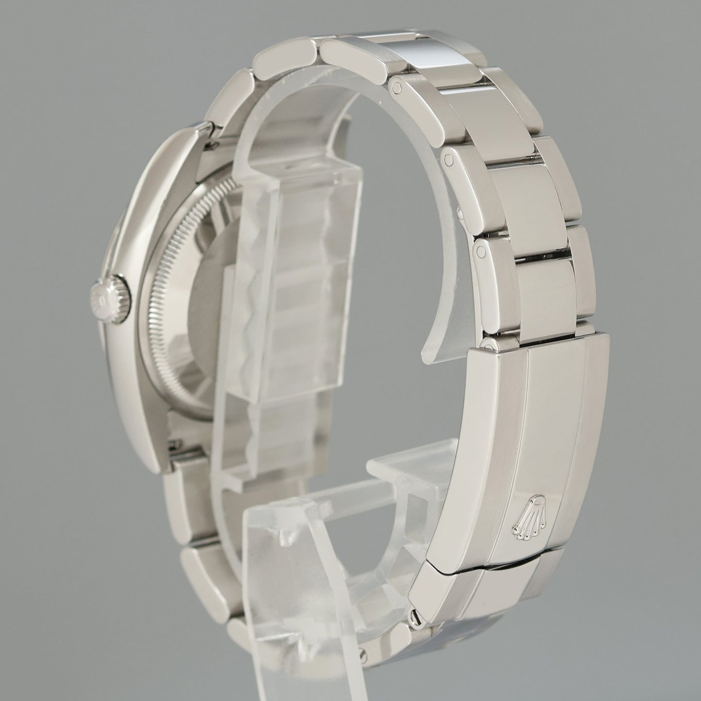 MINT Rolex Oyster 115200 Blue Stick Oyster Perpetual Date 34mm Watch Box