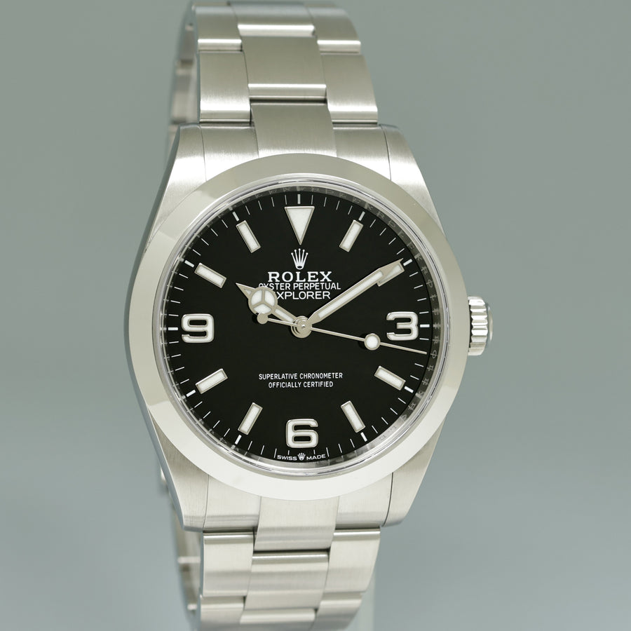 2025 NEW PAPERS Rolex 224270 Explorer Black Arabic Dial Steel 40mm Oyster Watch Box