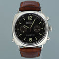 PAPERS Mint Panerai PAM 214 Radiomir Rattrapante Chronograph Steel Black Dial 45mm PAM00214 Box
