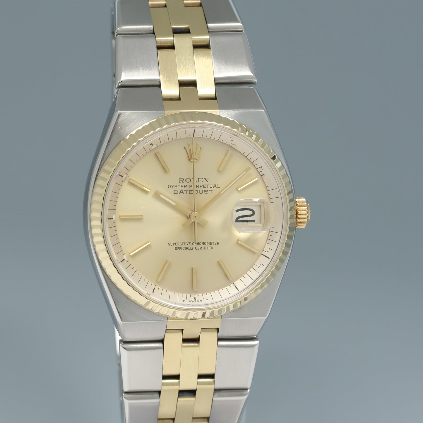 RARE Vintage Rolex DateJust 1630 Two Tone Yellow Gold Steel 36mm