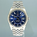 2024 NEW PAPERS Rolex Sky-Dweller Steel BLUE Jubilee Fluted 42mm 336934 Watch Box