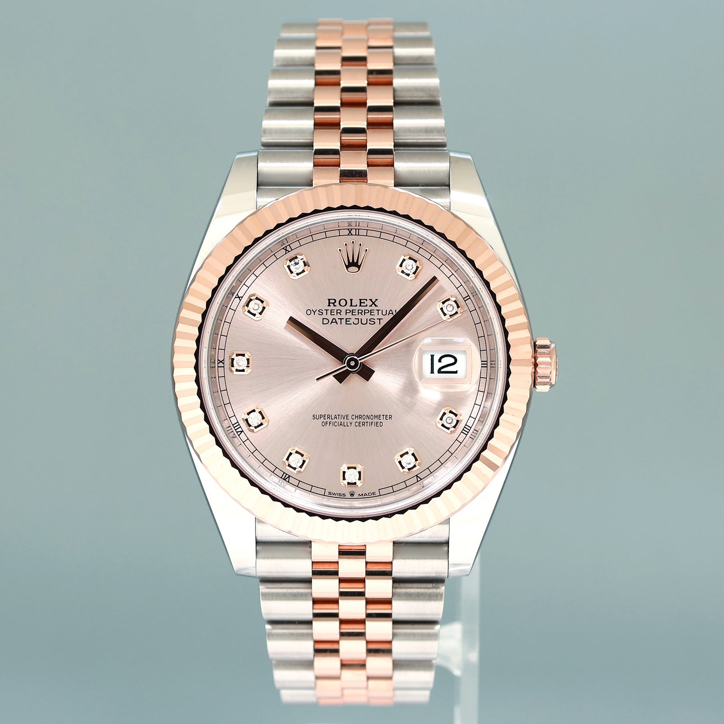 2025 NEW PAPERS Rolex DateJust 41 126331 Diamond Jubilee Rose Gold Two-Tone Watch