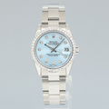 2001 Glacier Blue Diamond Ladies Rolex Midsize 31mm Datejust Oyster Steel 78240 Watch Box