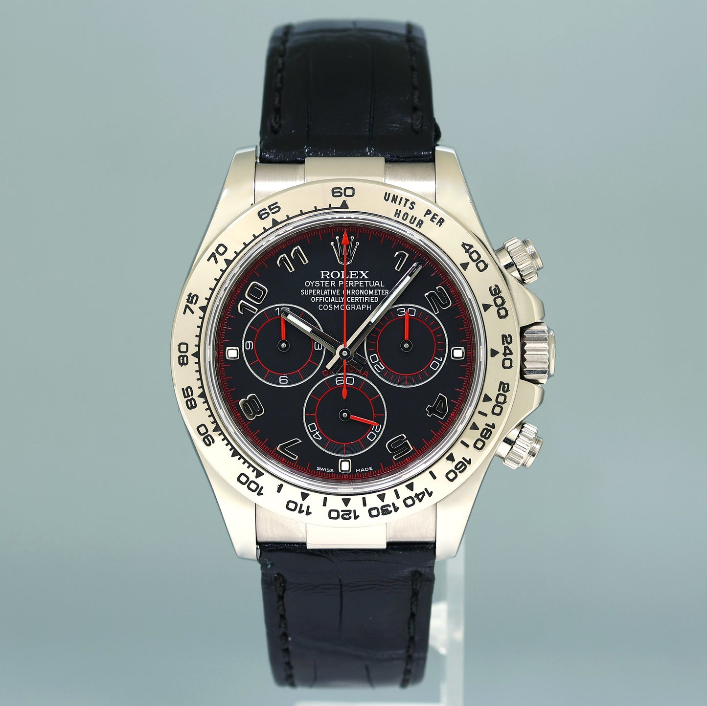 MINT 2010 Rolex Daytona White Gold 116519 Black Racing Leather Watch Box