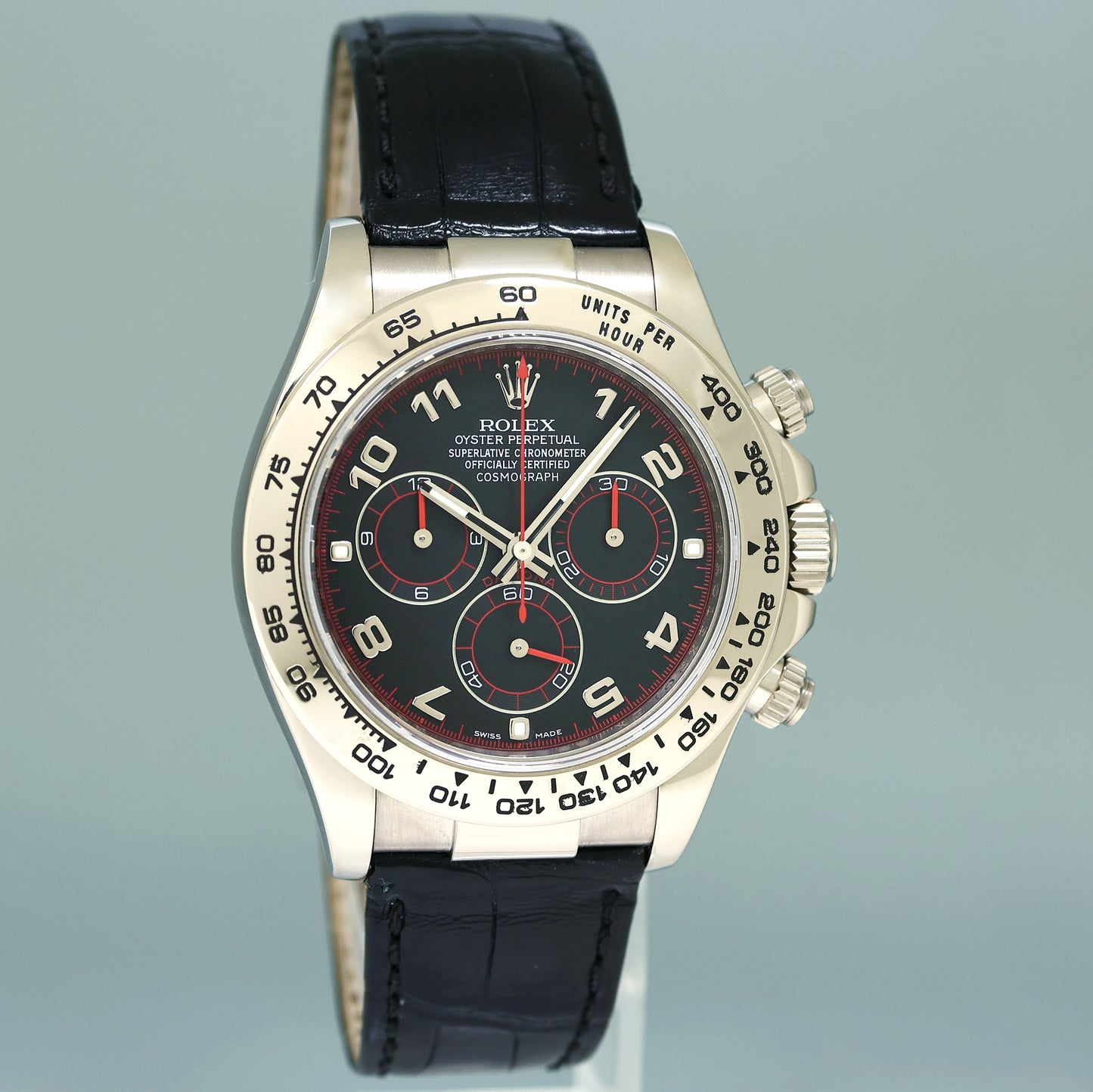 MINT 2010 Rolex Daytona White Gold 116519 Black Racing Leather Watch Box