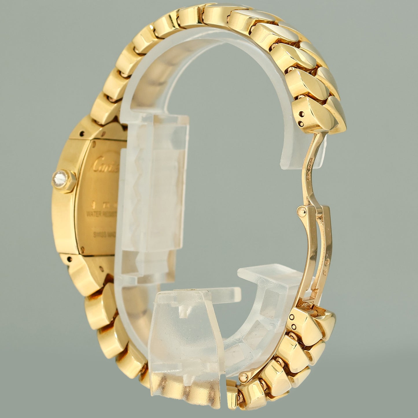 PAPERS Cartier WE60040H La Dona 18k Yellow Gold 2903 Diamond Silver Roman Dial Ladies 22mm Watch