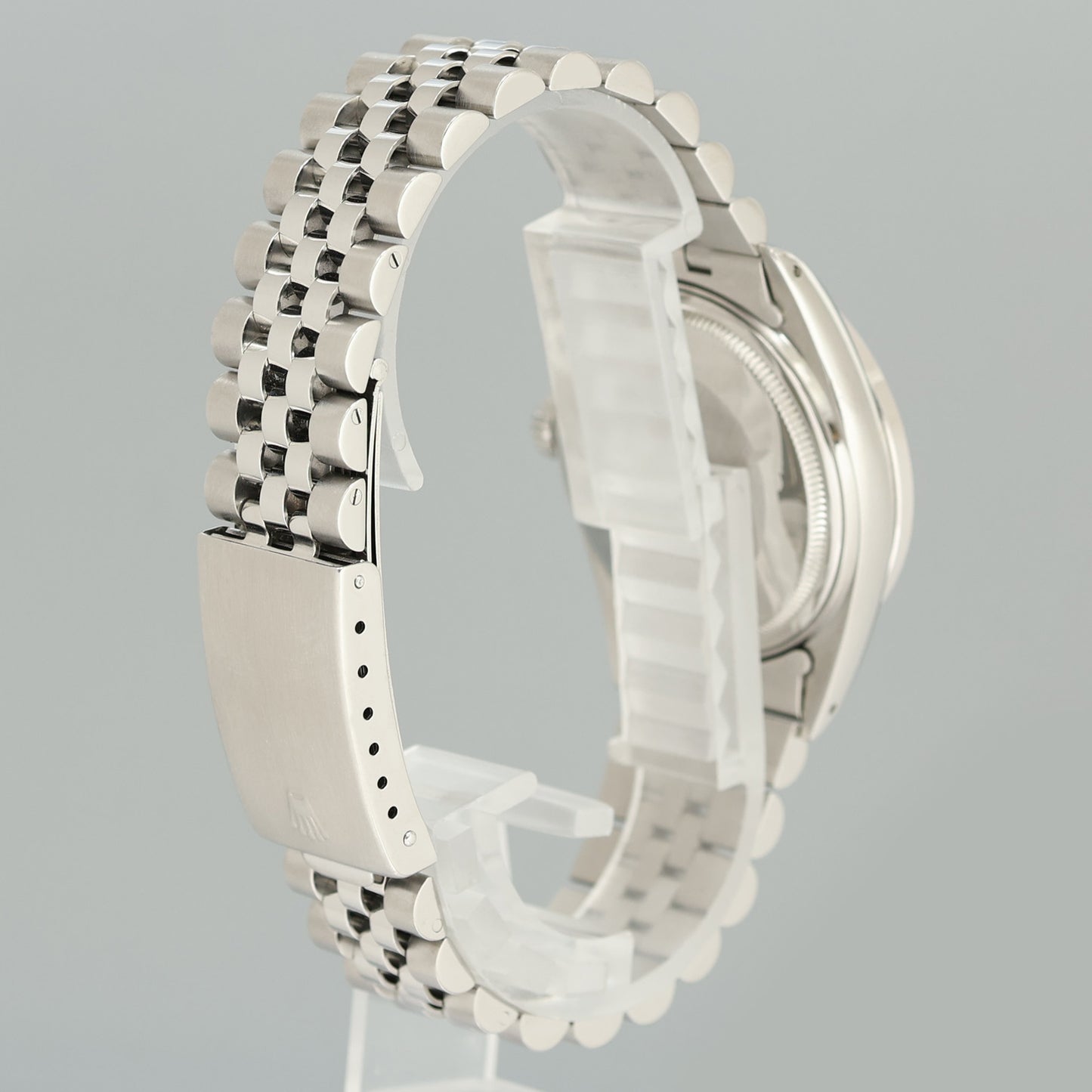 DIAMOND Bezel Rolex DateJust 36mm Glacier Blue Diamond 16030 Steel Watch Box