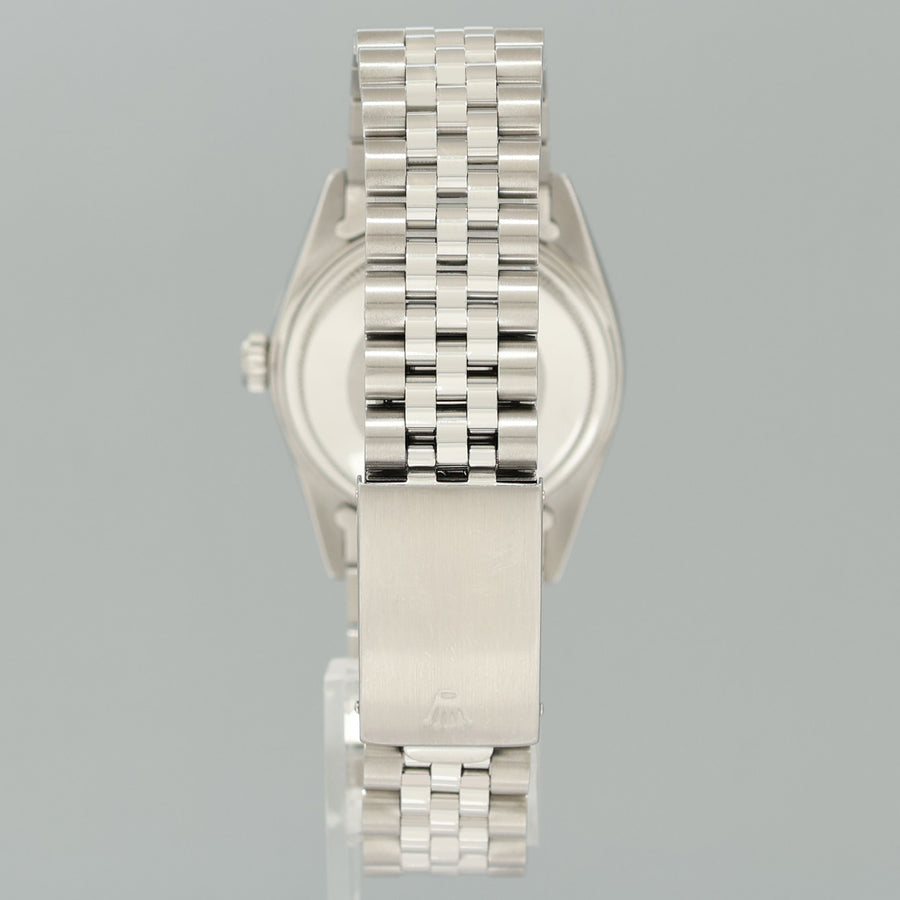 DIAMOND Bezel Rolex DateJust 36mm Glacier Blue Diamond 16030 Steel Watch Box