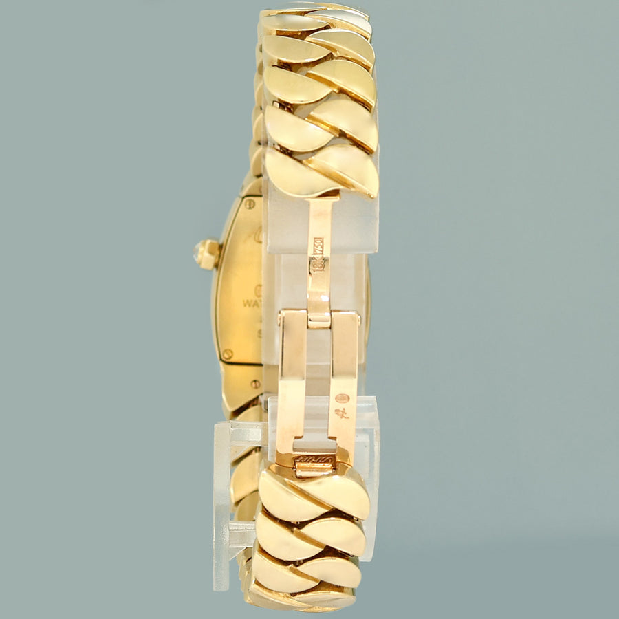 PAPERS Cartier WE60040H La Dona 18k Yellow Gold 2903 Diamond Silver Roman Dial Ladies 22mm Watch