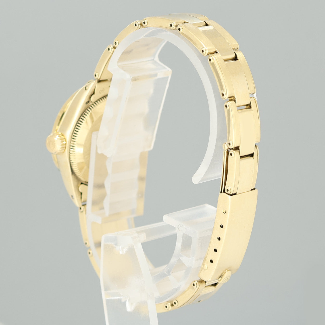 Ladies Rolex DateJust 26mm 6719 Yellow Gold Champagne Diamond Watch Box