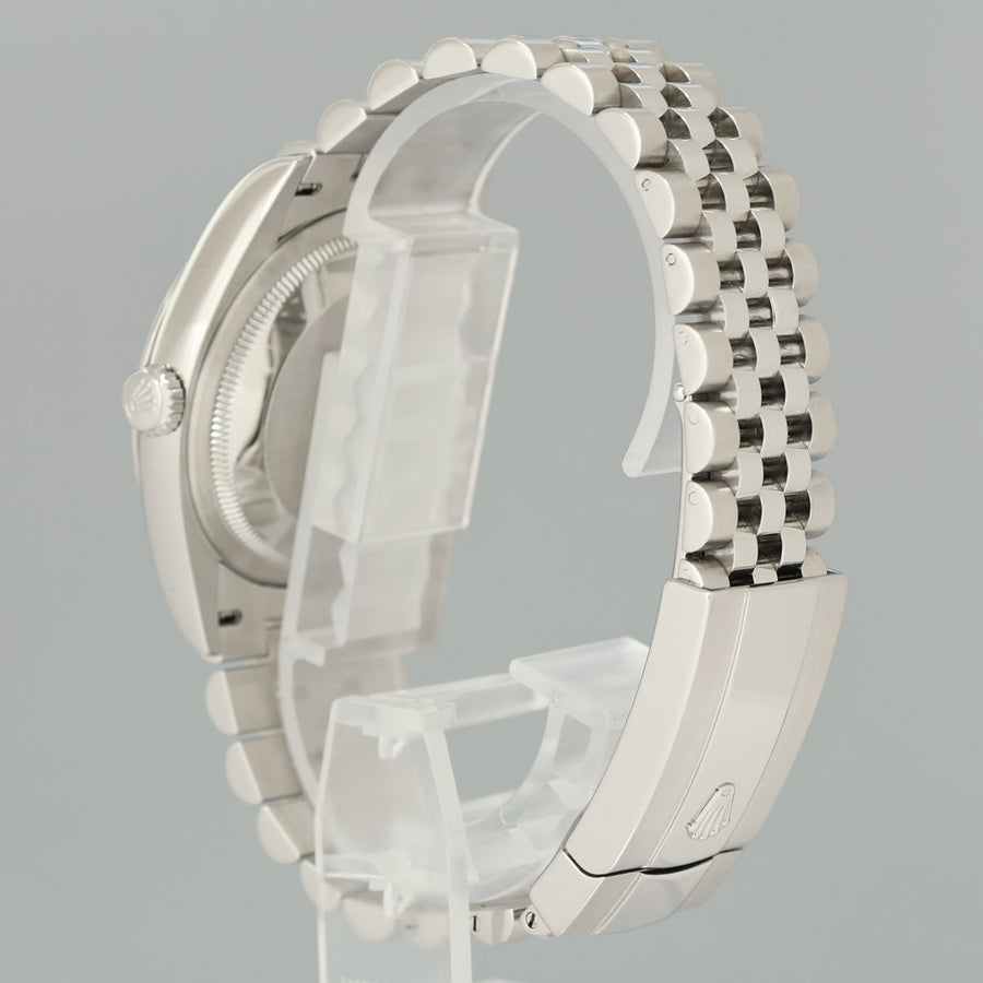 PAPERS 2020 Black Stick Rolex DateJust 36mm 126200 Steel Jubilee Band Watch Box