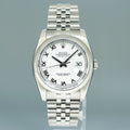 2010 PAPERS MINT Rolex DateJust 36 116200 White Roman Jubilee Steel 36mm Watch Box