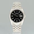 PAPERS 2020 Black Stick Rolex DateJust 36mm 126200 Steel Jubilee Band Watch Box