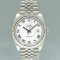 2026 NEW PAPERS Rolex DateJust 126334 White Roman Jubilee White Gold 41mm Watch