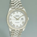 2026 NEW PAPERS Rolex DateJust 126334 White Roman Jubilee White Gold 41mm Watch