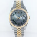 2024 NEW PAPERS Rolex DateJust 41 126333 Two Tone Gold Wimbledon Jubilee Watch Box