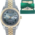 2024 MINT Rolex DateJust 41 126333 Two Tone Gold Wimbledon Jubilee Watch Box