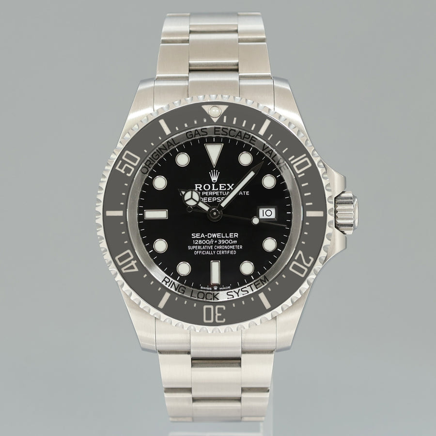 2022 MINT Rolex Sea-Dweller Deepsea Black 126660 44mm Steel Watch Box