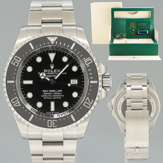 NEW PAPERS Rolex Sea-Dweller Deepsea Black 126660 44mm Steel Watch Box