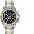 2021 NEW PAPERS 116503 Rolex Daytona Two Tone Black Diamond Yellow Gold Watch