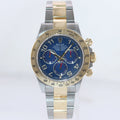 MINT PAPERS 2014 Rolex Daytona 116523 Blue Arabic Red Steel Yellow Gold Two Tone Watch