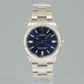 NEW PAPERS Rolex 126000 Oyster Perpetual 36mm Blue Dial Watch Box
