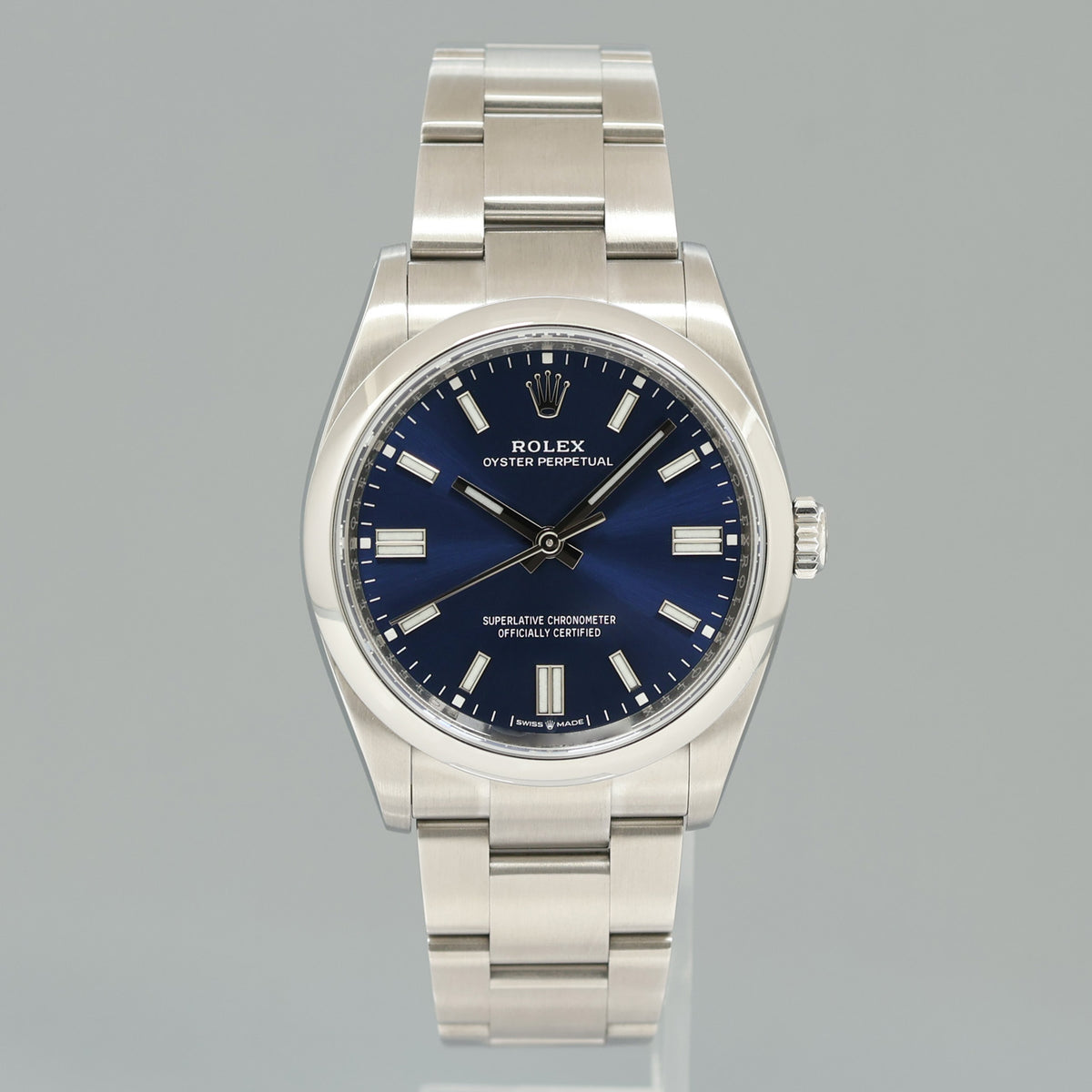 NEW PAPERS Rolex 126000 Oyster Perpetual 36mm Blue Dial Watch Box