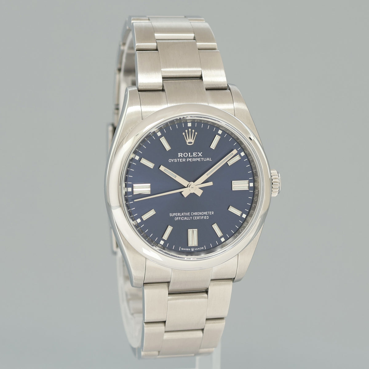 NEW PAPERS Rolex 126000 Oyster Perpetual 36mm Blue Dial Watch Box