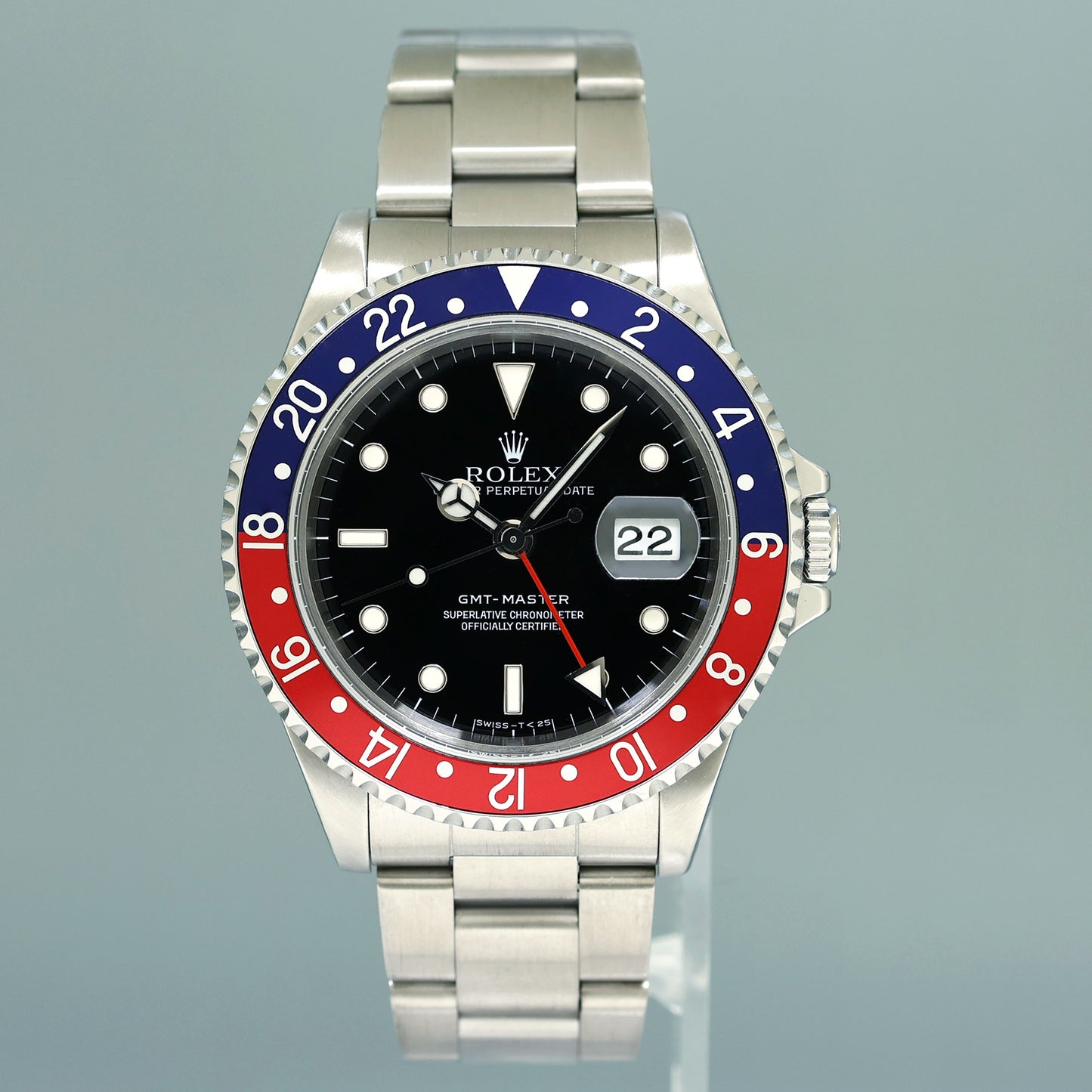 MINT Rolex GMT-Master Pepsi Blue Red 40mm Tritium Steel 16700 Watch Box