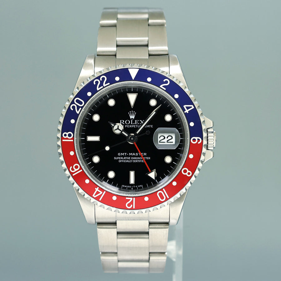 MINT Rolex GMT-Master Pepsi Blue Red 40mm Tritium Steel 16700 Watch Box