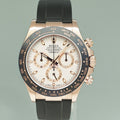 MINT PAPERS Rolex 116515LN Oysterflex Daytona Rose Gold Ivory Dial Ceramic Watch Box