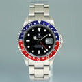 2004 Rolex GMT-Master 2 Pepsi 40mm Steel 16710 NO HOLES Black Watch Box