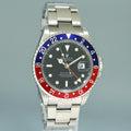 2004 Rolex GMT-Master 2 Pepsi 40mm Steel 16710 NO HOLES Black Watch Box