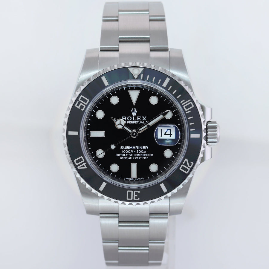 MINT 2018 PAPERS Rolex Submariner Date 116610 Steel Black Dial Ceramic Watch Box