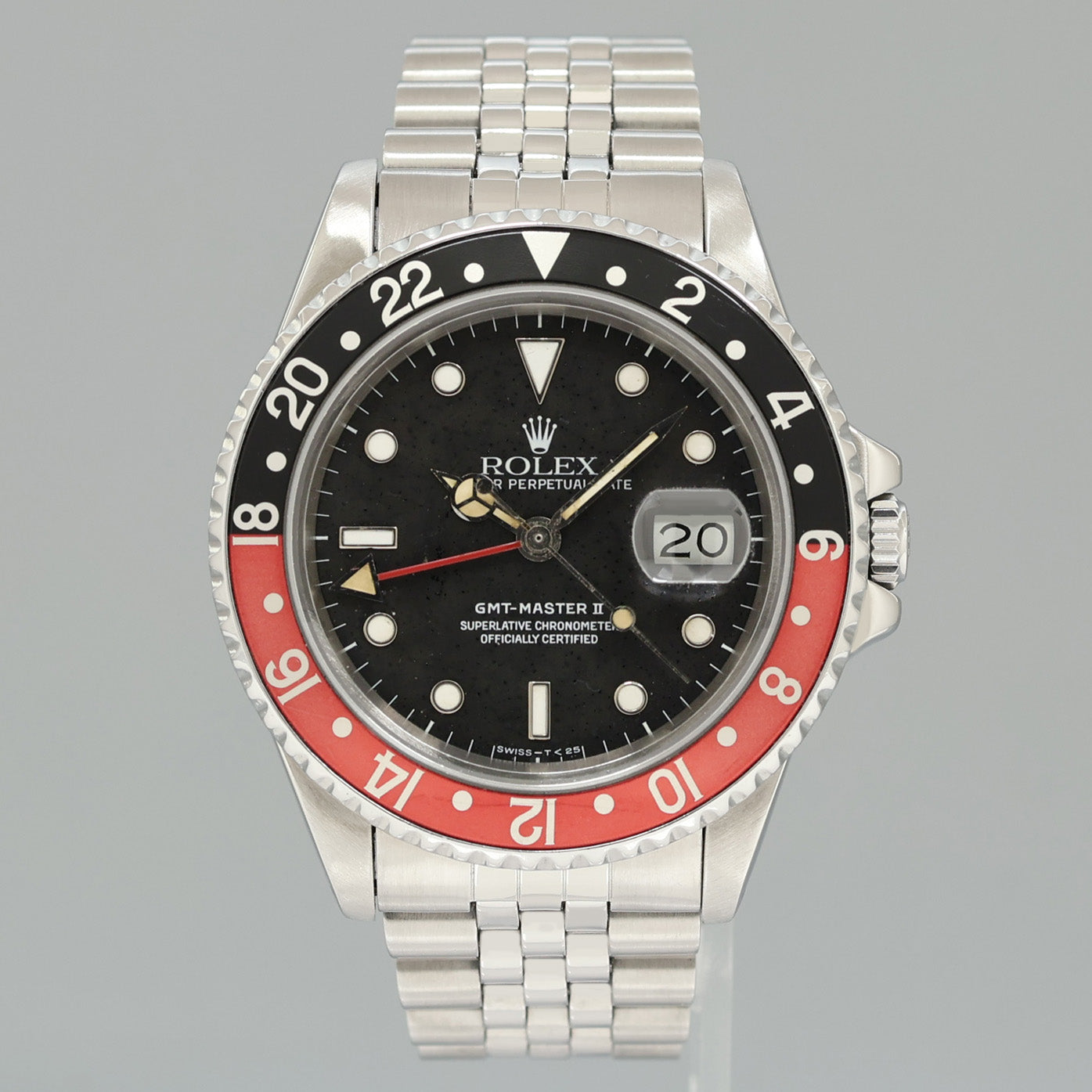 Rolex GMT-Master 2 Fat Lady Coke Jubilee Red Black Steel 16760 40mm Watch Box