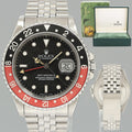 Rolex GMT-Master 2 Fat Lady Coke Jubilee Red Black Steel 16760 40mm Watch Box
