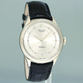 MINT Rolex Cellini Silver Dial White Gold 39mm Leather 50509 Watch Box