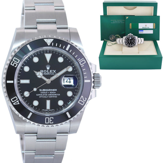 MINT 2016 PAPERS Rolex Submariner Date 116610 Steel Black Dial Ceramic Watch Box